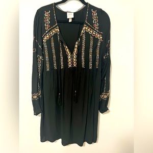 Boho Black Dress